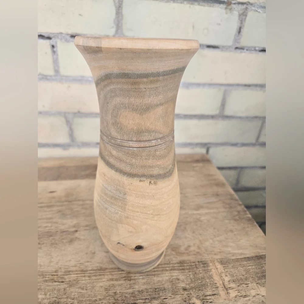 Hand Crafted Wooden Vase - Picture 8 of 8